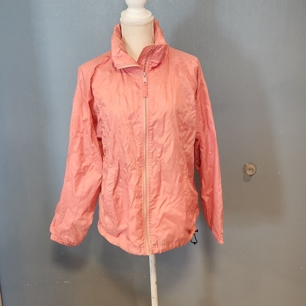 Vintage Nina Capri mesh lining classic lightweight dusty rose windbreake…